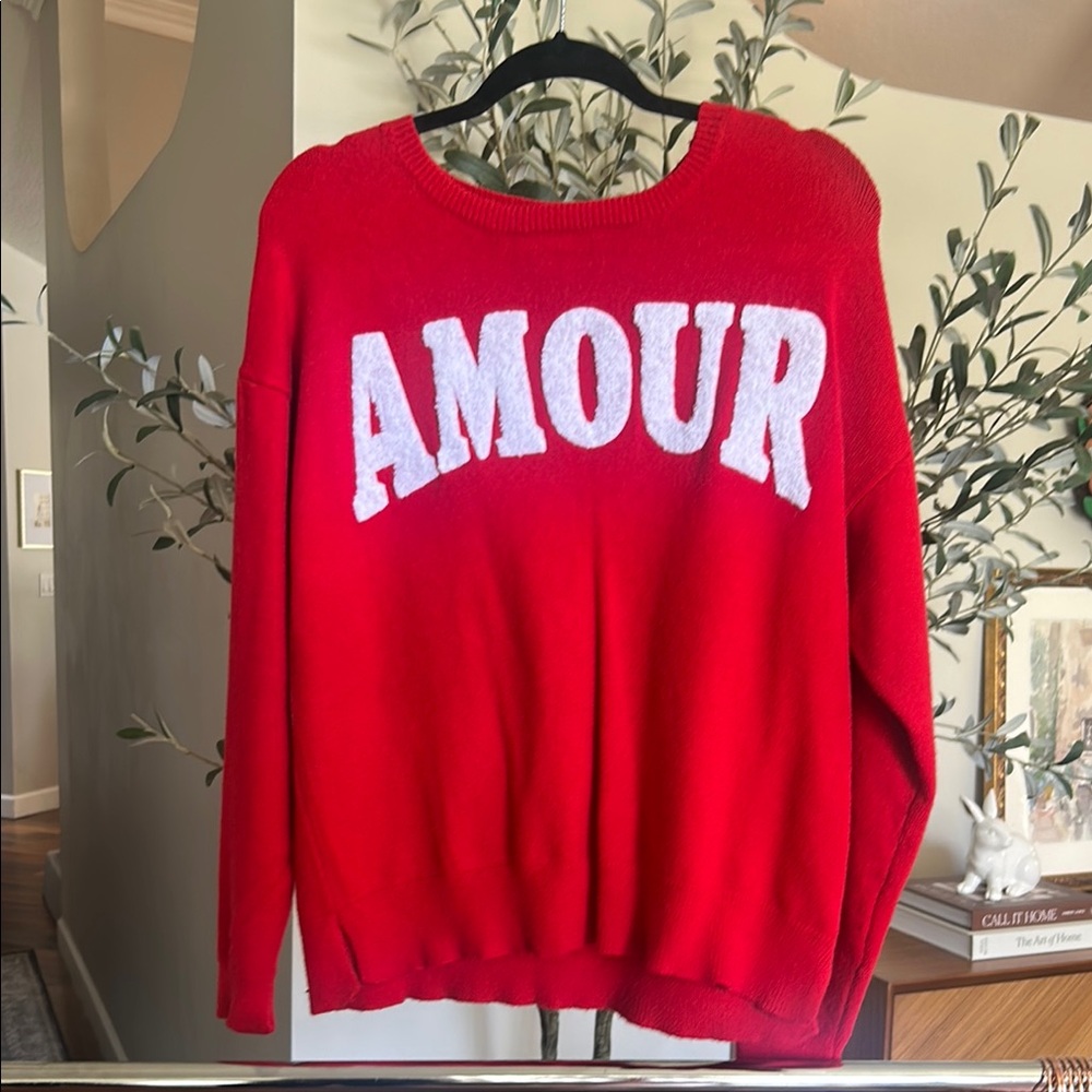 AMOUR red oversized sweater
